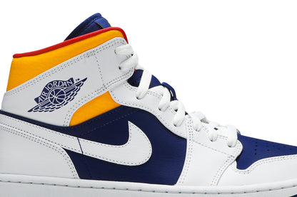 Air Jordan 1 Mid ‘White Deep Royal Blue’ E553558-500