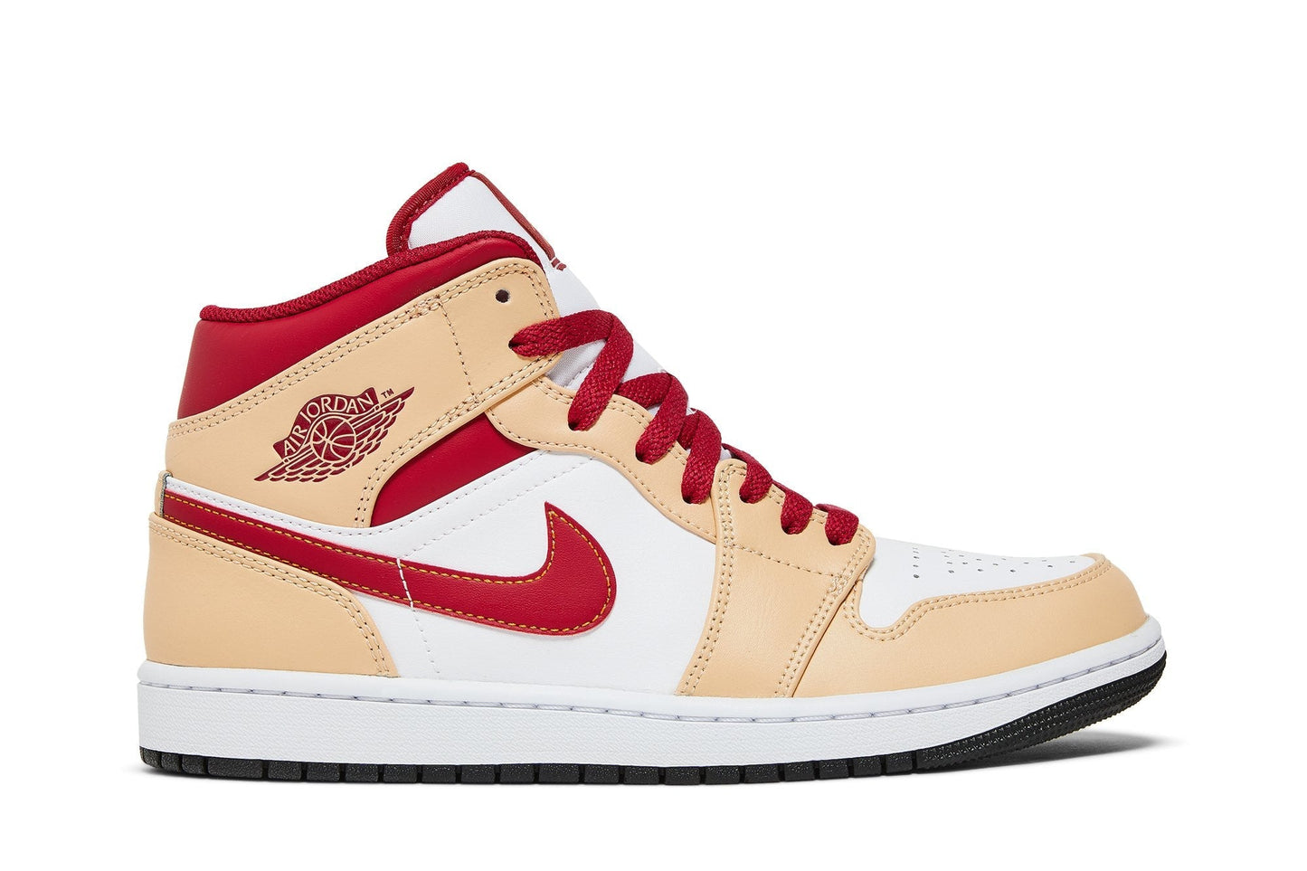 Air Jordan 1 Mid ‘Light Curry Cardinal Red’ 554724-201