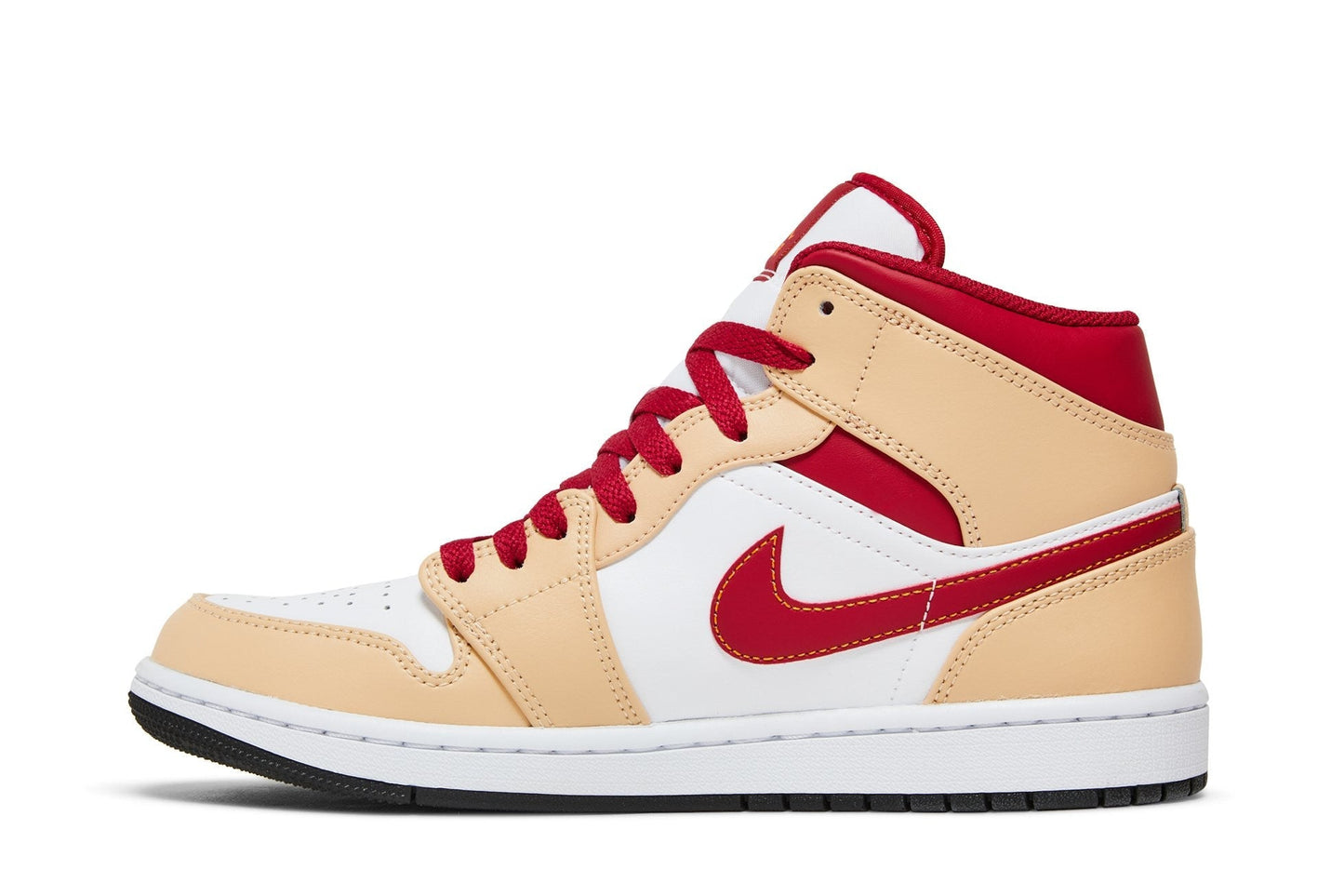 Air Jordan 1 Mid ‘Light Curry Cardinal Red’ 554724-201