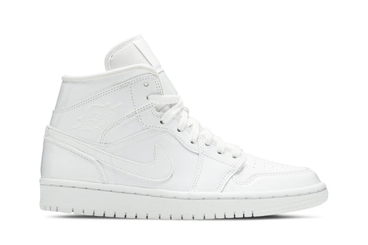 Air Jordan 1 Mid Patent ‘Triple White’ BQ6472-111