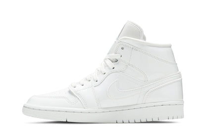 Air Jordan 1 Mid Patent ‘Triple White’ BQ6472-111