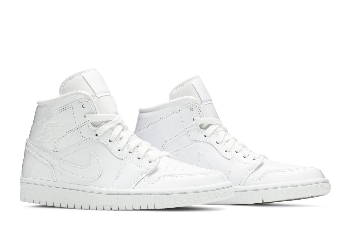 Air Jordan 1 Mid Patent ‘Triple White’ BQ6472-111