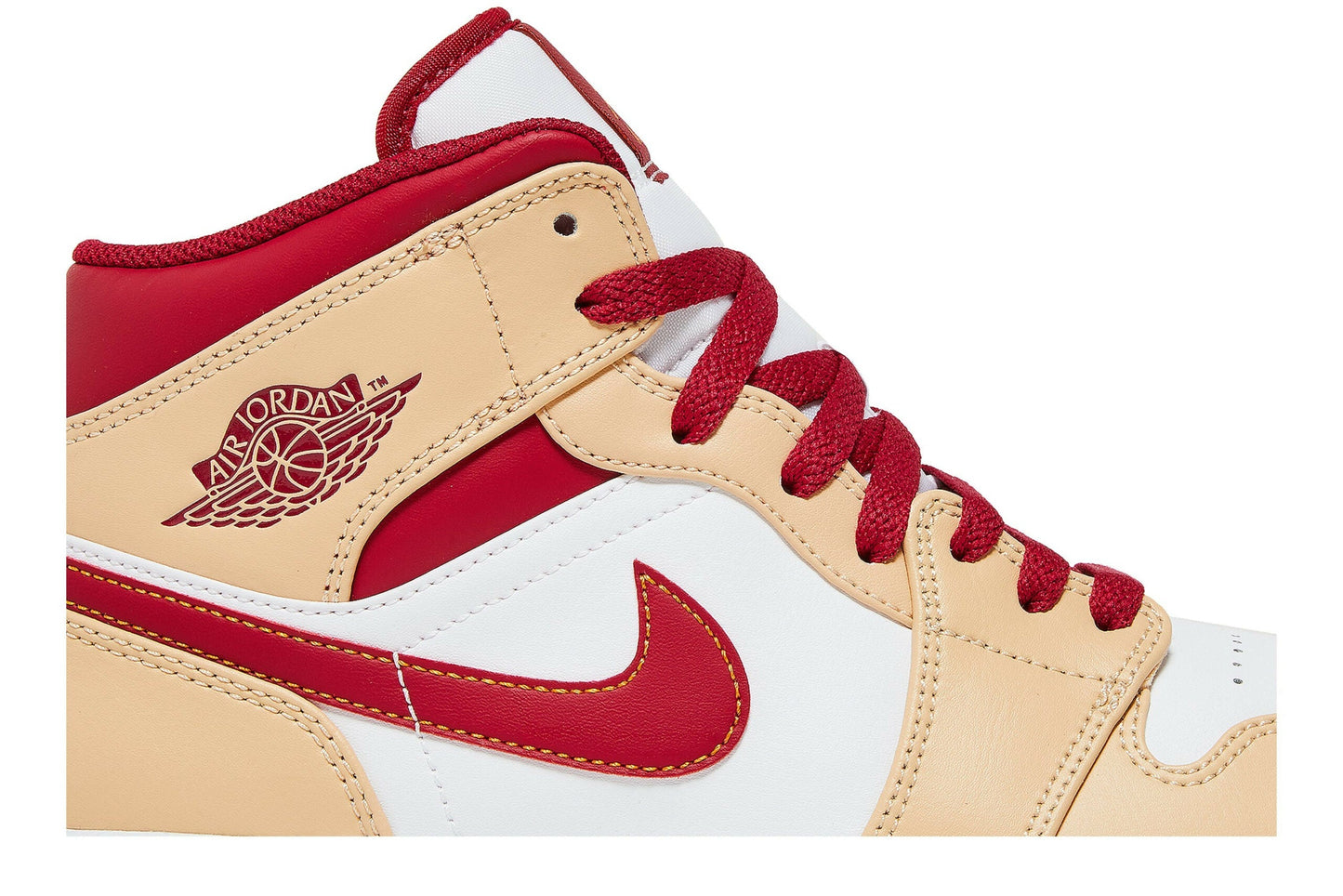 Air Jordan 1 Mid ‘Light Curry Cardinal Red’ 554724-201