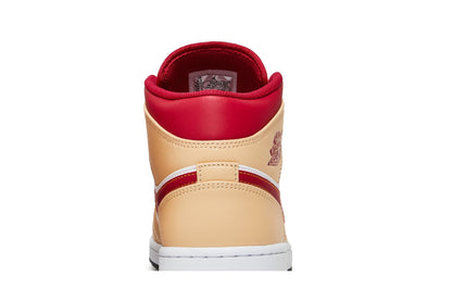 Air Jordan 1 Mid ‘Light Curry Cardinal Red’ 554724-201