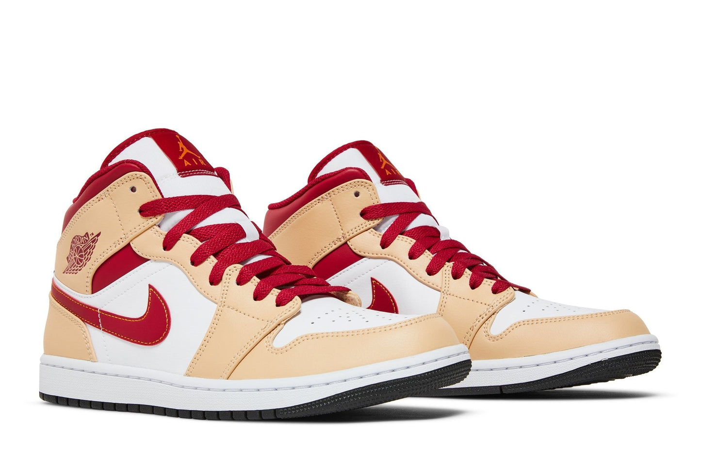 Air Jordan 1 Mid ‘Light Curry Cardinal Red’ 554724-201