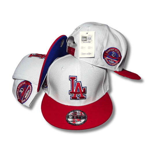 Los Angeles Dodgers 50th Anniversary White, Red, and Blue - Snapback Cap