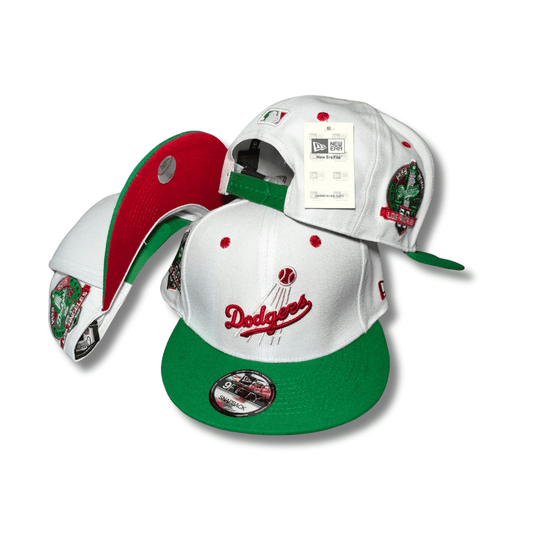 Men's Los Angeles Dodgers New Era White/Green 50th Anniversary in Los Angeles Watermelon Lolli 59FIFTY - Snapback Cap