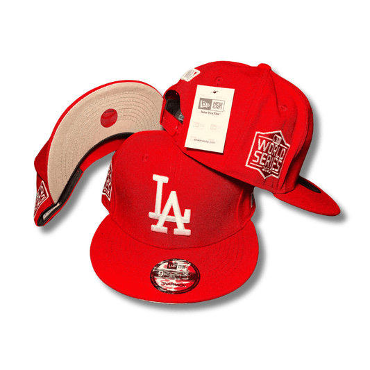 Los Angeles Dodgers Red with World Series Patch - Snapback Cap