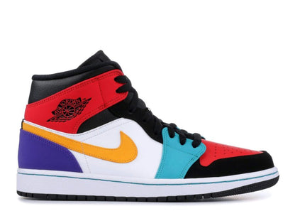 Nike Air Jordan 1 Mid ‘Bred Multicolor’ – 554724-125