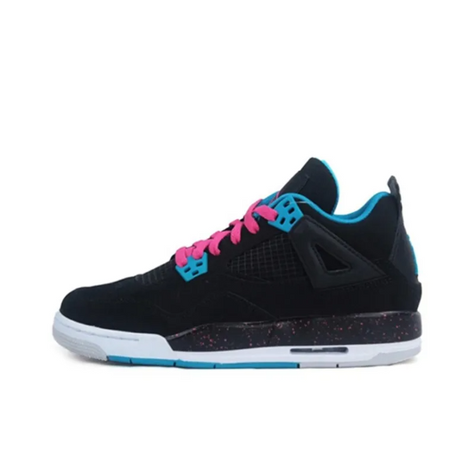 Air Jordan 4 Retro Black Vivid Pink Dynamic Blue GS – 487724-019