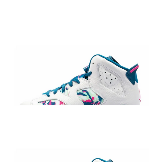 Air Jordan 6 Retro White Laser Fuchsia Green Abyss GS – 543390-153