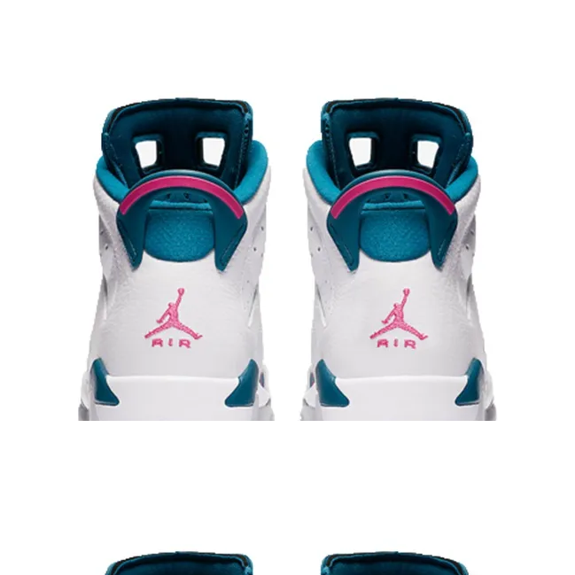 Air Jordan 6 Retro White Laser Fuchsia Green Abyss GS – 543390-153