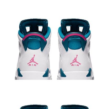 Air Jordan 6 Retro White Laser Fuchsia Green Abyss GS – 543390-153