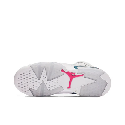 Air Jordan 6 Retro White Laser Fuchsia Green Abyss GS – 543390-153