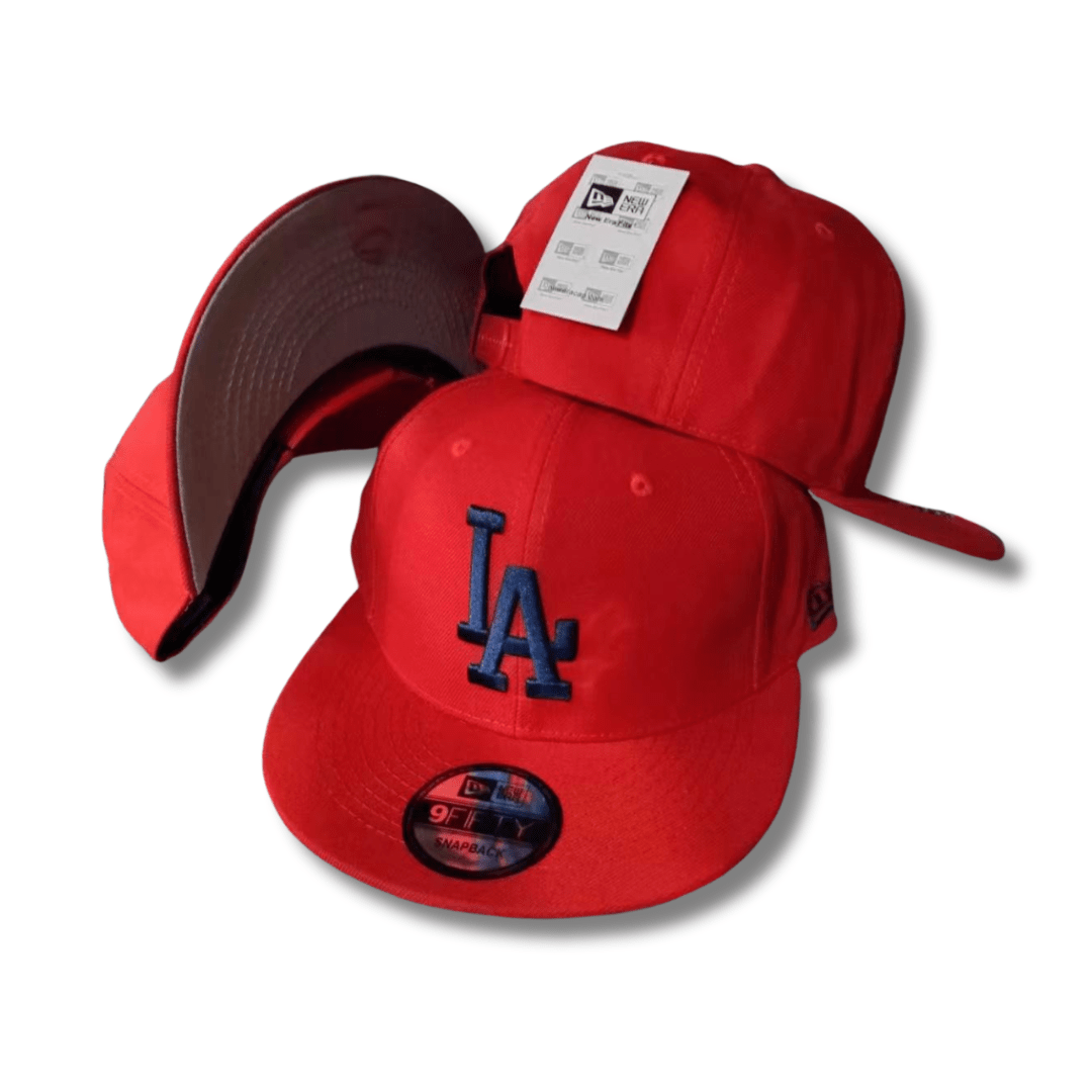 Los Angeles Dodgers  Red with Blue Embroidered Logo – Snapback Cap