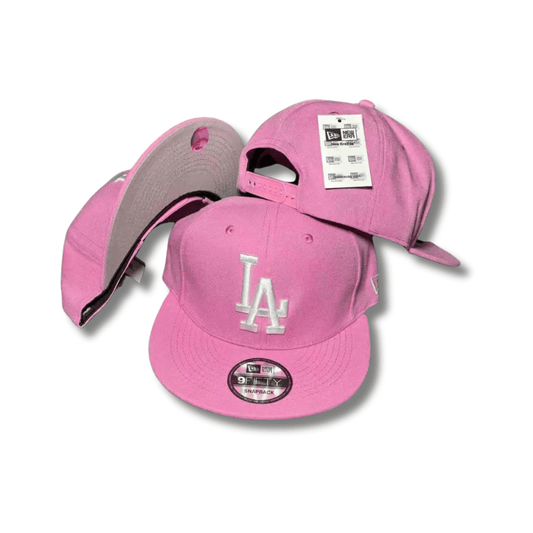 Los Angeles Dodgers  Pink with White Embroidered Logo – Snapback Cap