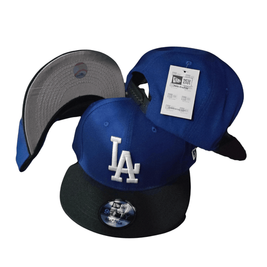 Los Angeles Dodgers Blue with Black Brim and White Embroidered Logo – Snapback Cap