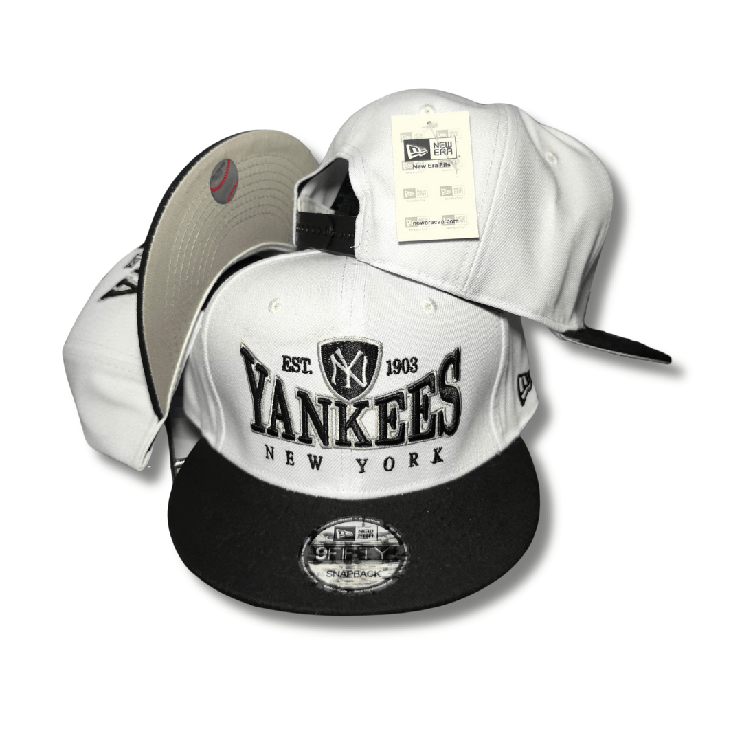 New York Yankees White and Black Est. 1903 – Snapback Cap