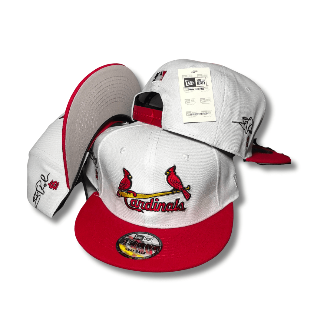 St. Louis Cardinals White and Red - Snapback Cap