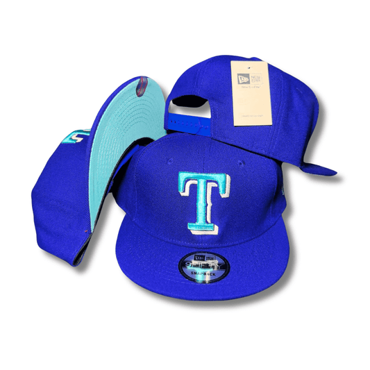 Texas Rangers New Era 9Fifty with Aqua Underbill Royal Blue – Snapback Cap