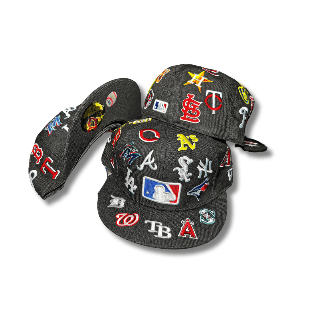 New Era Multi-Logo MLB 59Fifty with MLB Logo Black – Fitted Cap