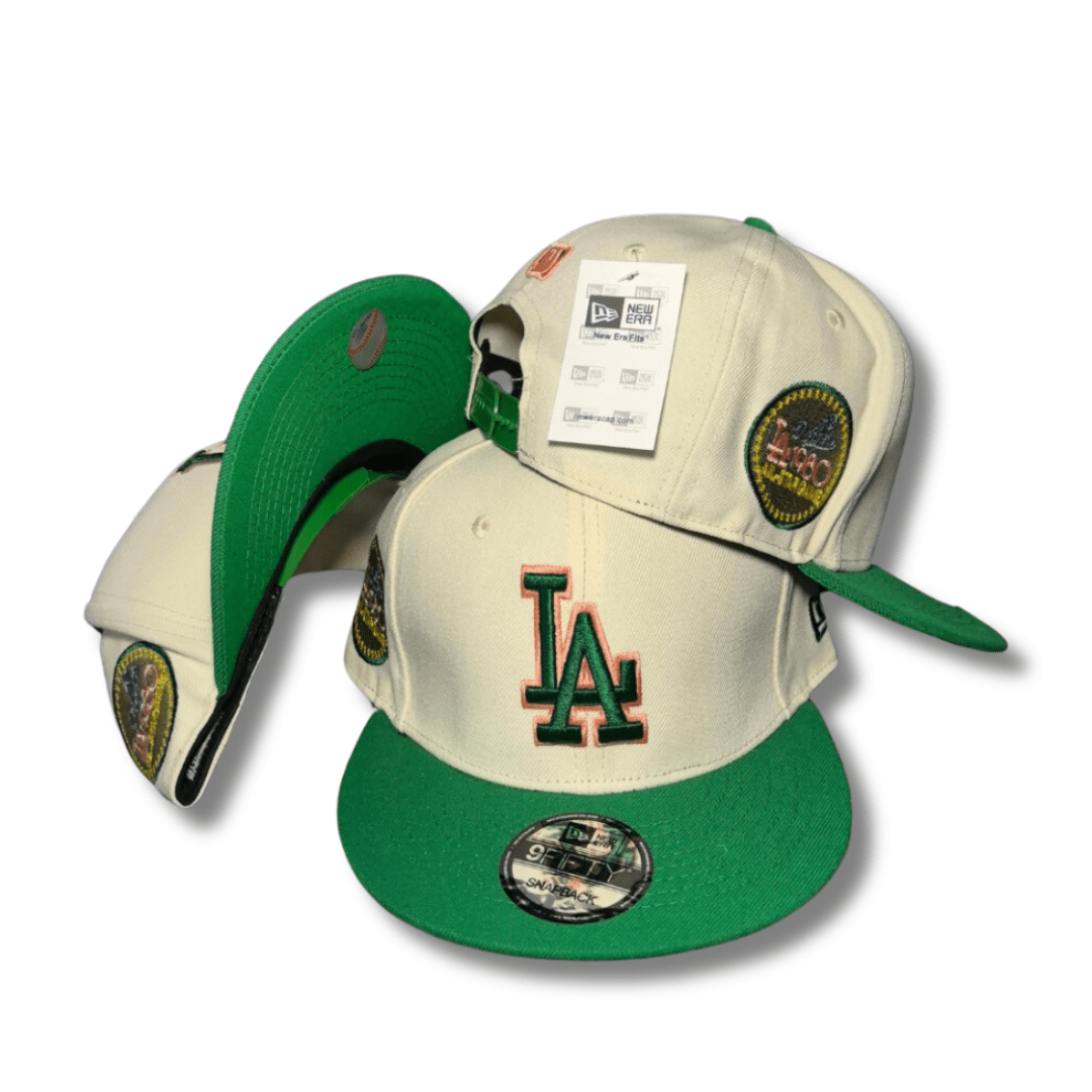 Los Angeles Dodgers 9Fifty with Green Visor Classic White and Green – Snapback Cap