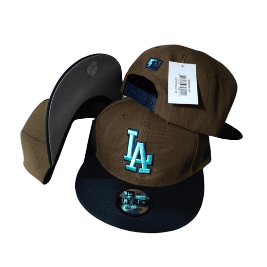 Men's Los Angeles Dodgers New Era Brown/Navy 9FIFTY - Snapback Cap