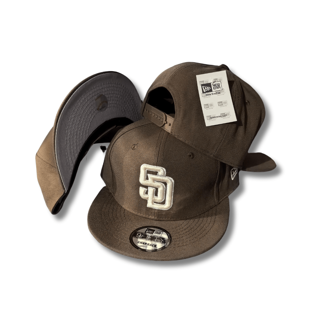 San Diego Padres New Era 9FIFTY Classic Brown with Embroidered Logo – Snapback Cap