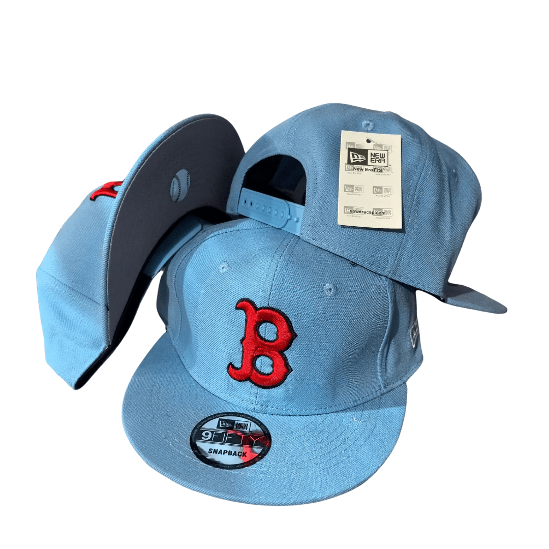 Boston Red Sox New Era 9FIFTY Light Blue with Red Logo - Snapback Cap