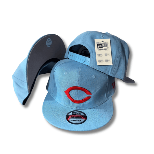 Cincinnati Reds New Era 9FIFTY Light Blue with Red Logo – Snapback Cap