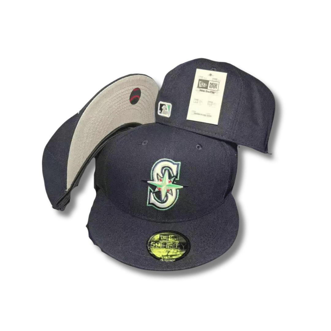 Seattle Mariners Official MLB with Navy Blue Design - Fitted Cap