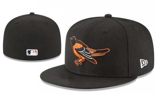 Baltimore Orioles Fitted Hat – Black with Orange Bird Logo