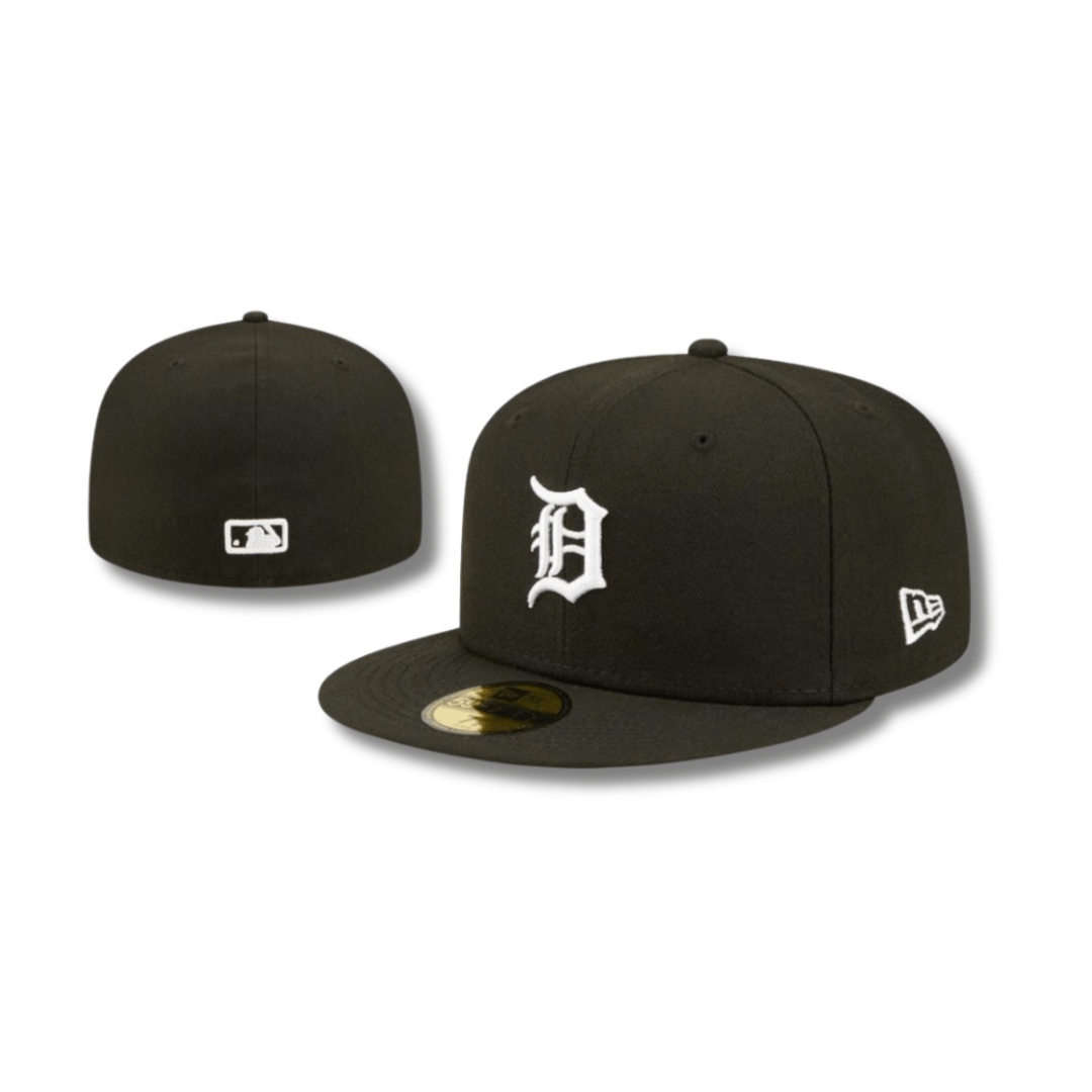 Detroit Tigers MLB Fitted Cap – Classic Black and White Design