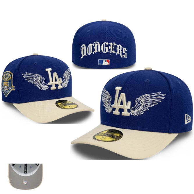 Los Angeles Dodgers 60th Anniversary Blue Winged Logo Fitted Cap