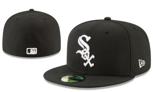 Chicago White Sox Black Fitted Cap with Classic Logo