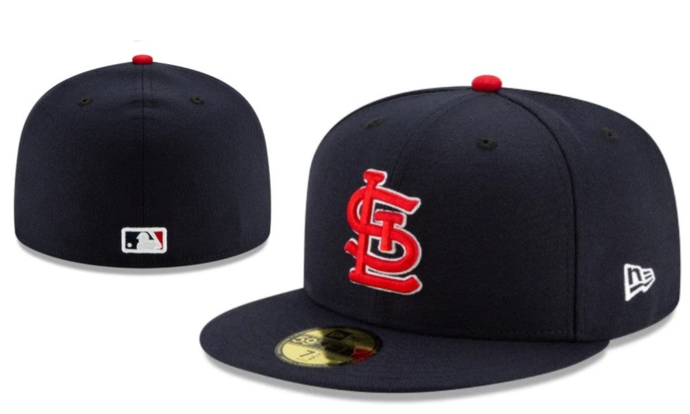 St. Louis Cardinals Navy New Era Fitted Hat with Red and White Logo