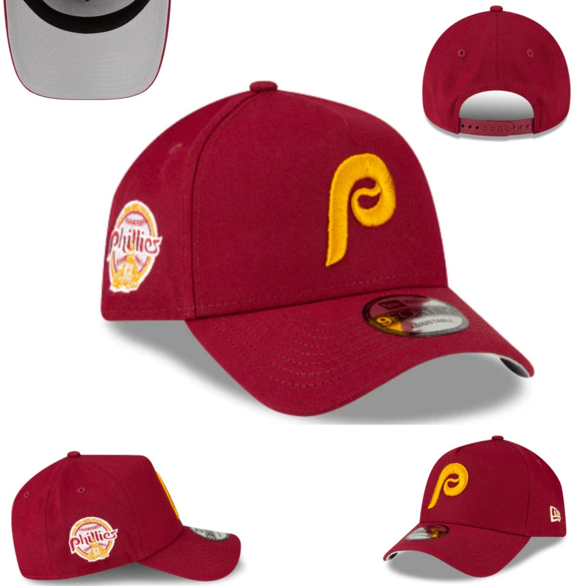 Philadelphia Phillies Red New Era Adjustable Hat with Anniversary Patch