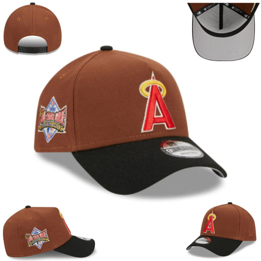 Los Angeles Angels Brown and Black New Era Adjustable Hat with 2001 All-Star Game Patch