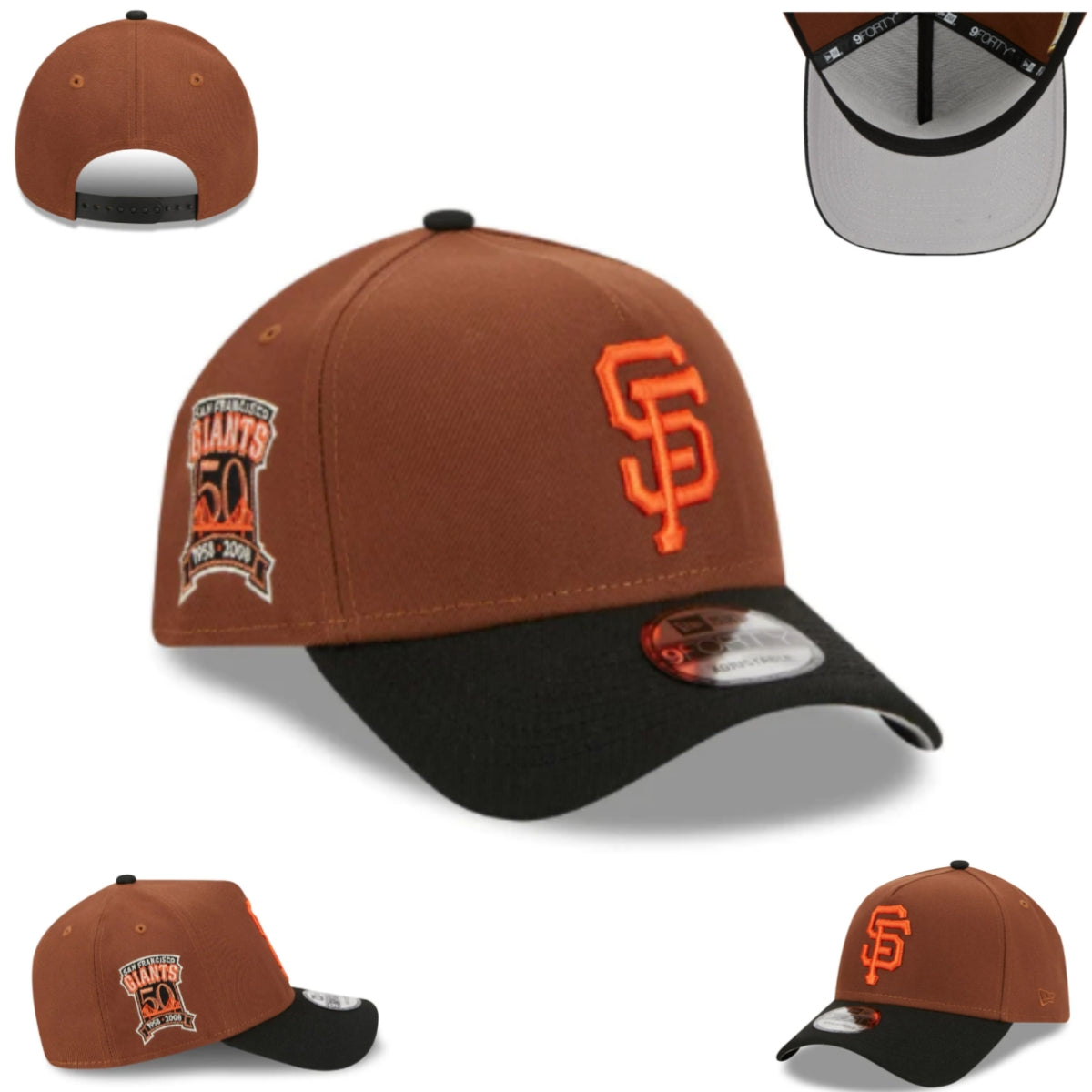 San Francisco Giants 50th Anniversary Brown and Black Adjustable Cap