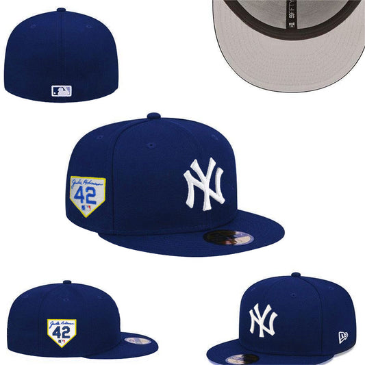 New York Yankees Jackie Robinson “42” Tribute Hat with Gray Undervisor – Navy Blue