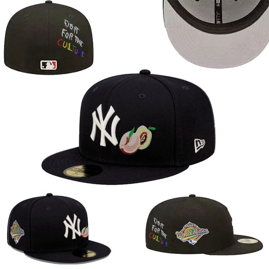 New York Yankees “For The Culture” Black Peach Embroidered Cap