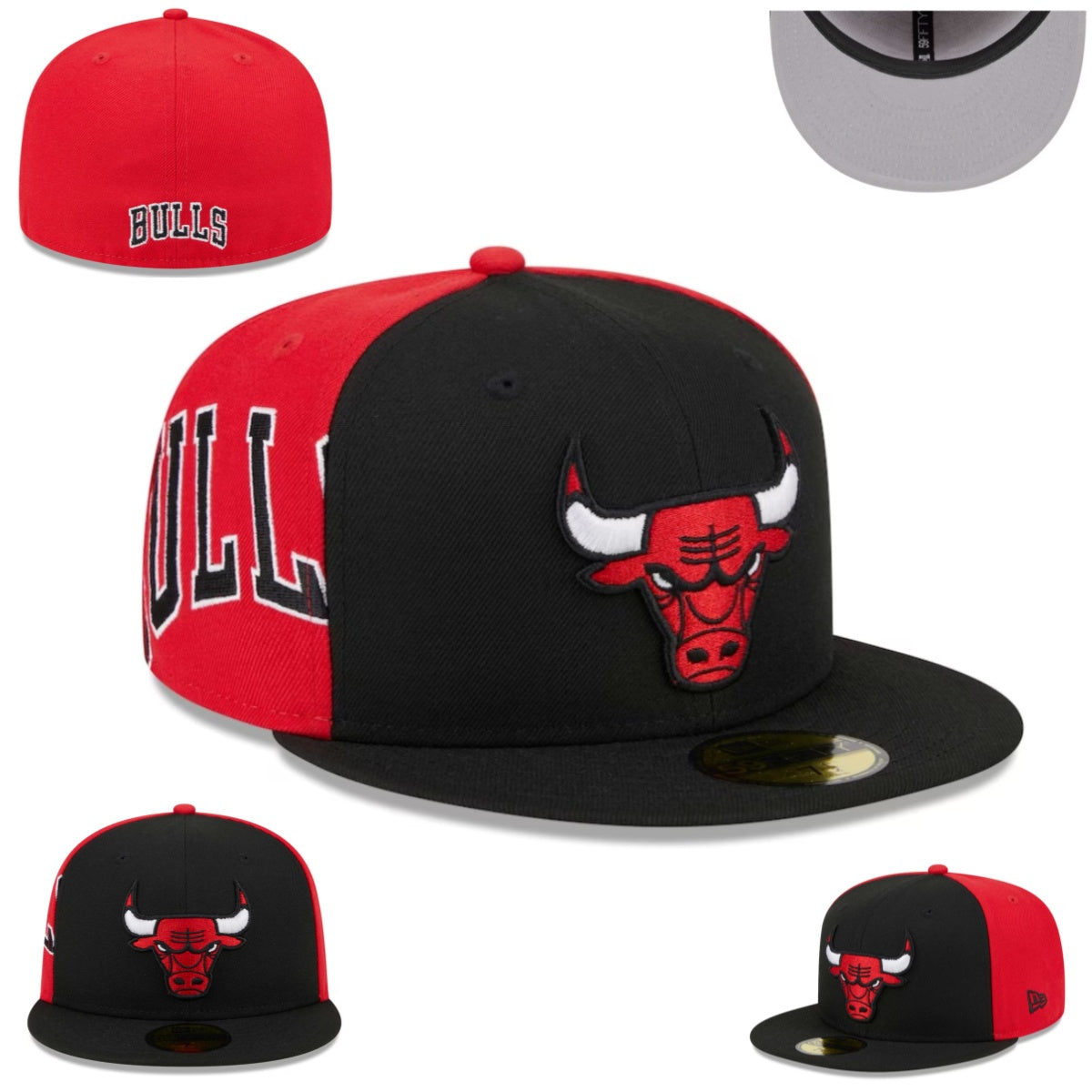 Chicago Bulls Two-Tone Logo Fitted Cap