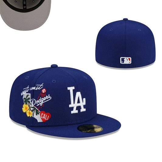 Los Angeles Dodgers “West Coast Cali” Fitted Cap – Navy Blue with California Embroidery