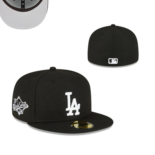 Los Angeles Dodgers Black Fitted Cap – World Series Patch