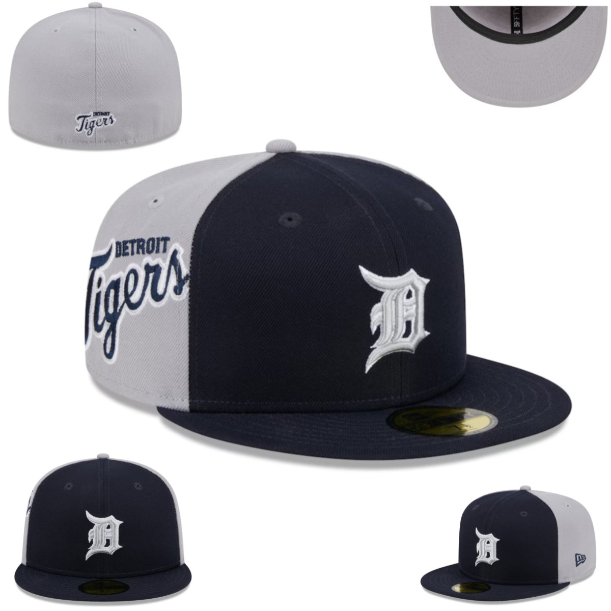 Detroit Tigers Two-Tone Fitted Cap with Classic Logo