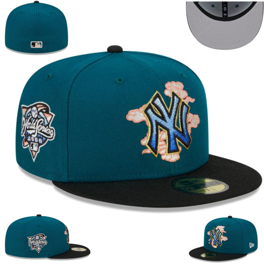 New York Yankees Teal and Black World Series Edition Fitted Cap