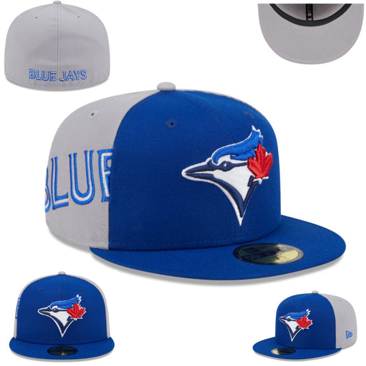 Toronto Blue Jays Two-Tone Gray and Blue Fitted Cap