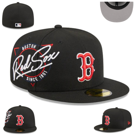 Boston Red Sox “Since 1901” Fitted Hat – Black with Red and White Accents