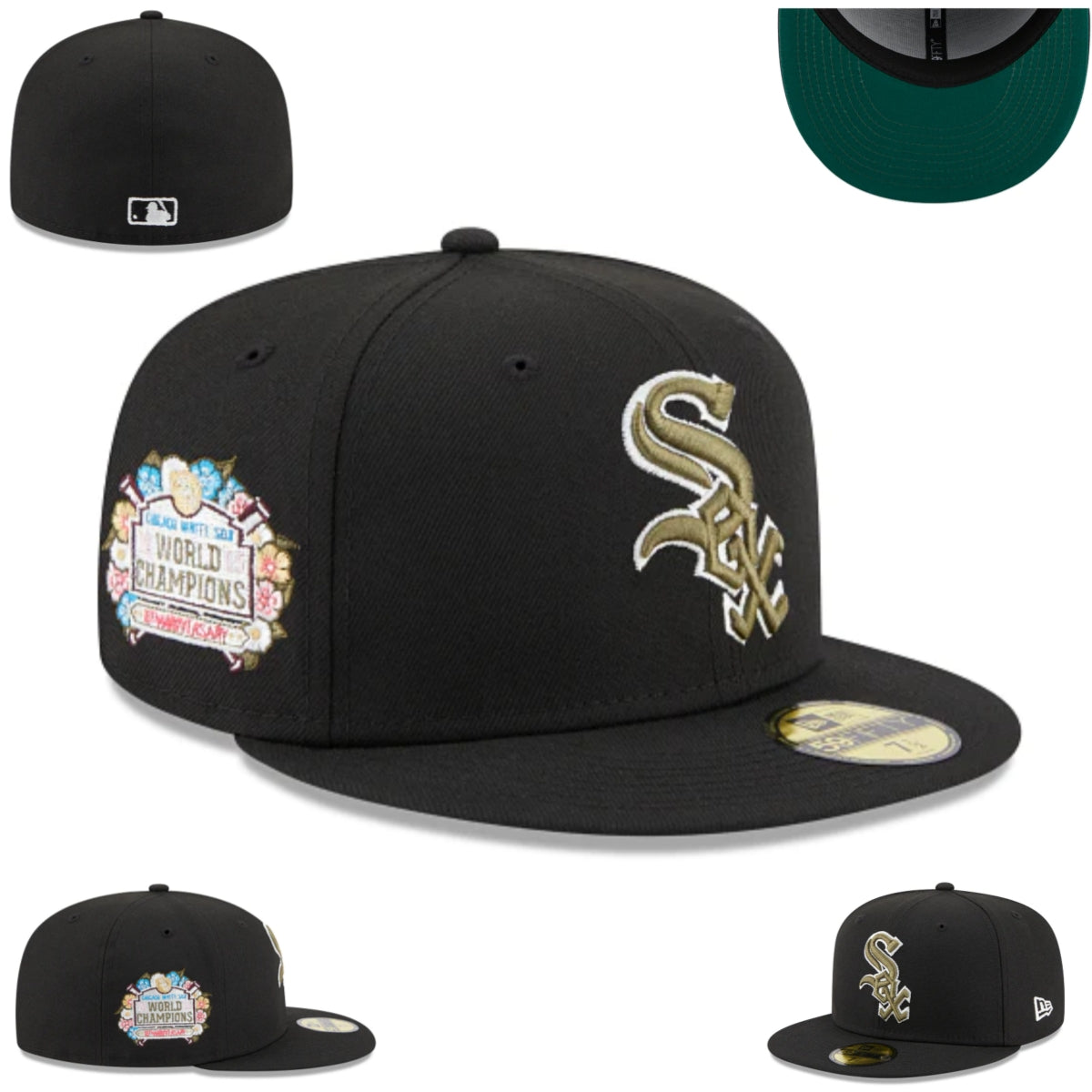 Chicago White Sox Black and Gold World Champions Fitted Hat