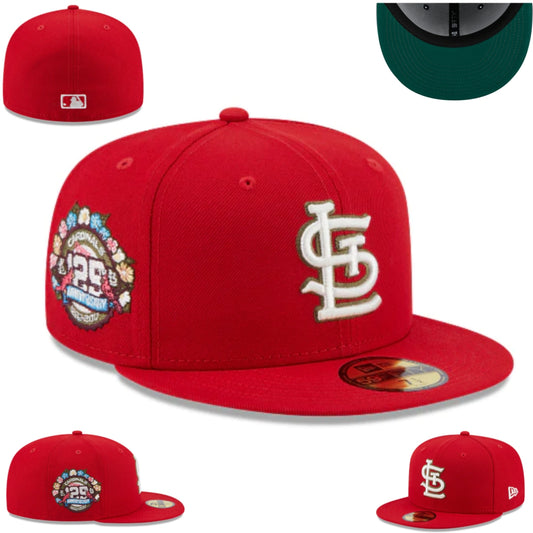 St. Louis Cardinals 25th Anniversary Red Fitted Hat